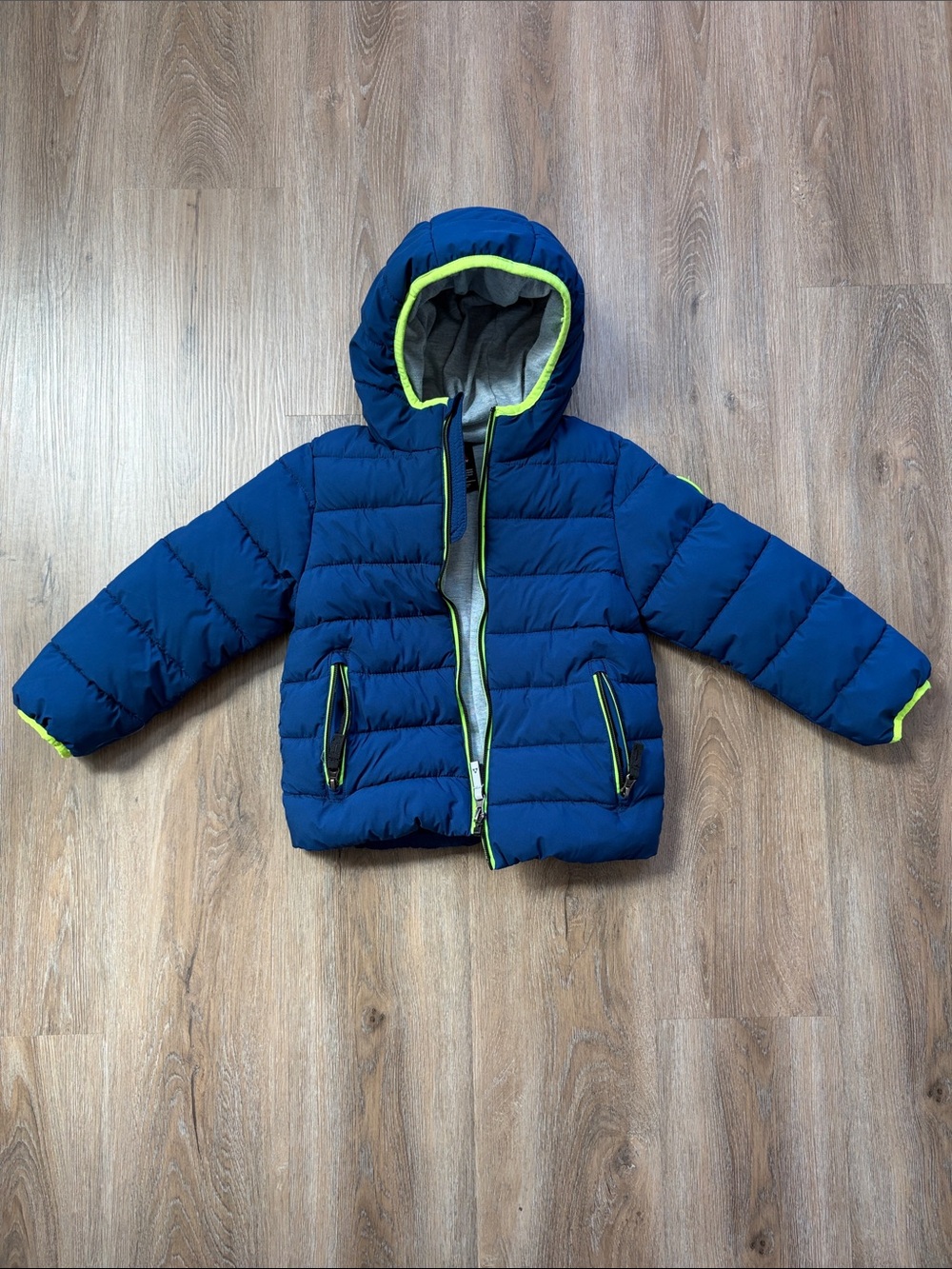 Gerry Weber Navy Puffer Jacket with Lime Trim